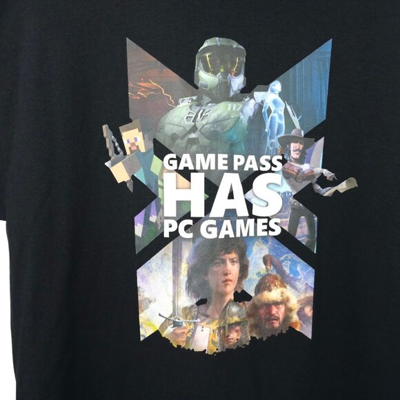 Game Pass Has PC Games Xbox T Shirt Mens XL GameStop Employee Shirt Gaming Halo - Picture 8 of 16